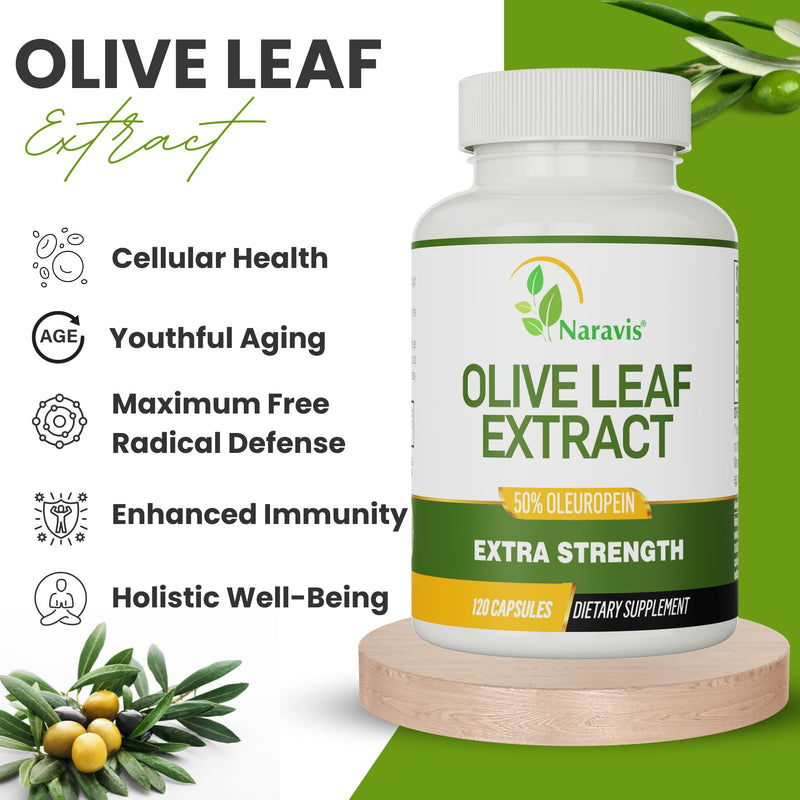 [Australia] - Olive Leaf Extract - 4-Month Supply - 50% Oleuropein Highest Concentration 
