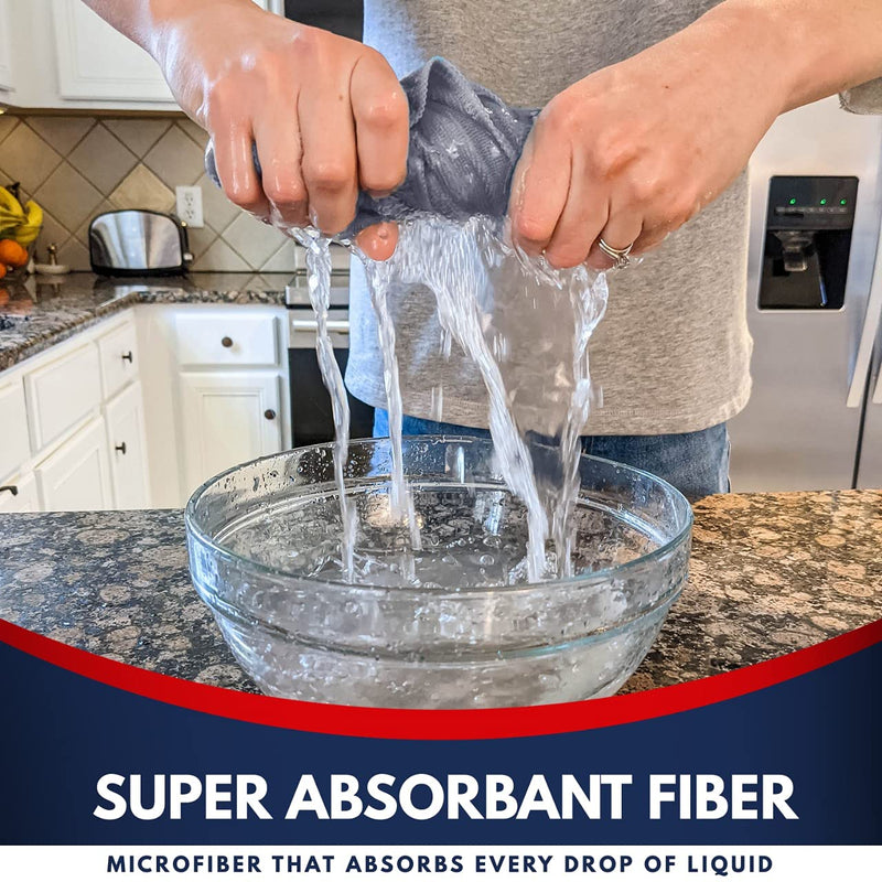 [Australia] - Microfiber Cleaning Cloth - (12x11 inches) High Performance - Ultra Absorbent Weave Traps Grime & Liquid for Streak-Free Mirror Shine - Lint Free Towel - 12x11 Inch (Pack of 8) 