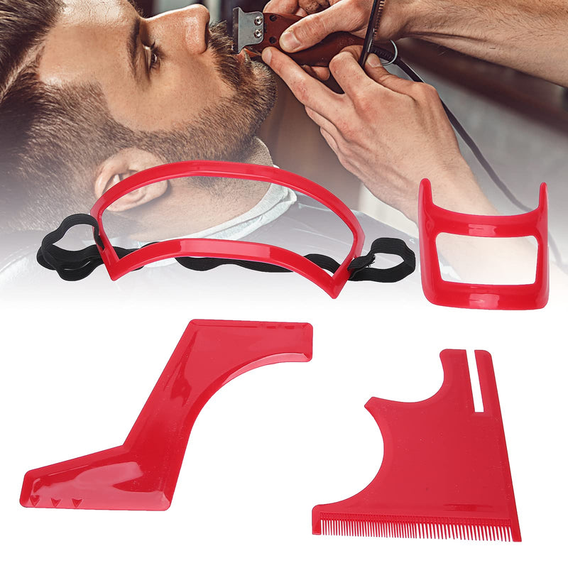 [Australia] - Beard Shaper, Beard Shaping Tools, Set of 4 Beard Shaping Tool for Beard Shaving Hair Styling Hairline Goatee Template and Collar Guide 