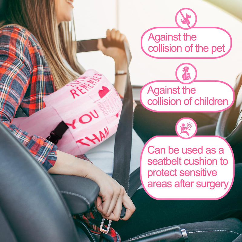 [Australia] - Mastectomy Pillow Post-Surgery Pillow for Mastectomy and Breast Cancer Recovery Comfort Gifts for Women Patients Pink Braver one size 