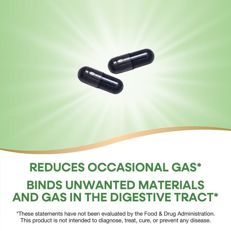 [Australia] - Nature's Way Activated Charcoal, Binds Unwanted Materials and Gas in the Digestive Tract*, 560 mg per 2-Capsule Serving, 100 Capsules (Packaging May Vary) 100 Count (Pack of 1) 