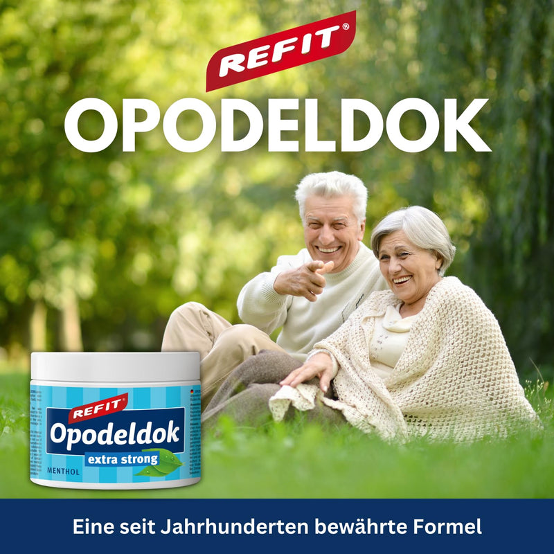 [Australia] - REFIT® Opodeldok Extra Strong 200 ml - Extra Pain Gel - Proven Herbs & Refreshing Menthol - Lavender & Rosemary Extracts - for Back, Muscles & Joints Menthol - Extra Strong 200 ml (Pack of 1) 