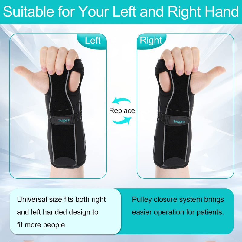 TANDCF bestlife Unisex Universal Both Hand Forearm and Wrist Support Splint Brace Reversible Wrist Brace for Carpal Tunnel,Adjustable Forearm Immobilizer,10.2 inch (26cm) length(Universal) Double Hand