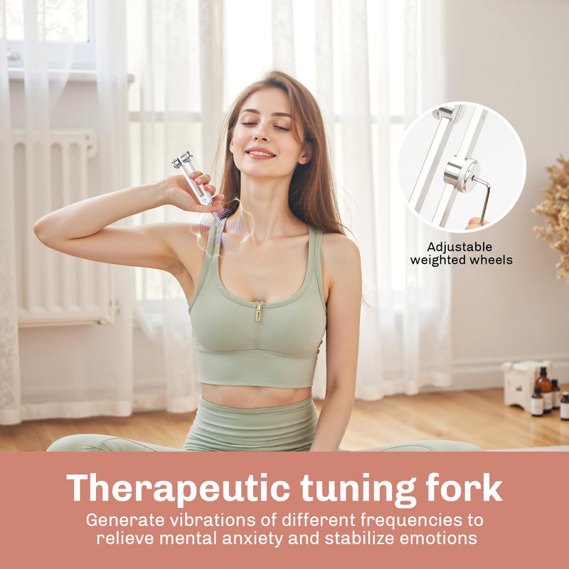 [Australia] - Professional Therapeutic Tuning Forks Set - 128Hz 256Hz 512Hz Aluminum Sound Healing Kit with Striker & Shockproof CaseÔΩúVibration Therapy for Yoga, Meditation, Stress Relief 