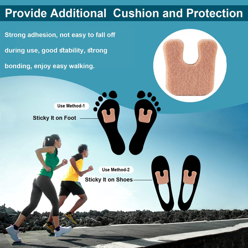 [Australia] - Cushioned Foot Pads with Thick Moleskin - 20 Pieces Meta Pads & Cushions for Metatarsal Areas - For Calluses, Heels & More 