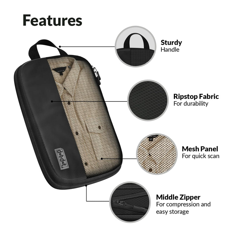 Dot&Dot Leak Proof Travel Bottles Compression Packing Cubes