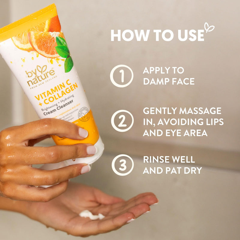 By Nature Vitamin C + Collagen Face Cream Cleanser - 7 oz 7 Ounce (Pack of 1)