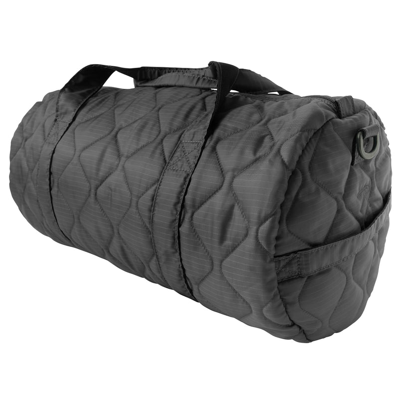 Rothco Lightweight Woobie Duffle Bag – Quilted Casual Travel Gym Clothing Overnight Bag One Size Black