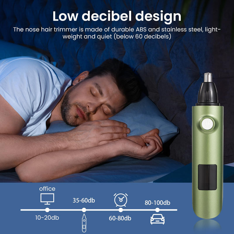 [Australia] - Nose hair trimmer, nose hair trimmer, 3 in 1 ear hair trimmer, USB rechargeable with LED light, nose trimmer for men, ear eyebrow trimming tool, eyebrow razor for men and women 