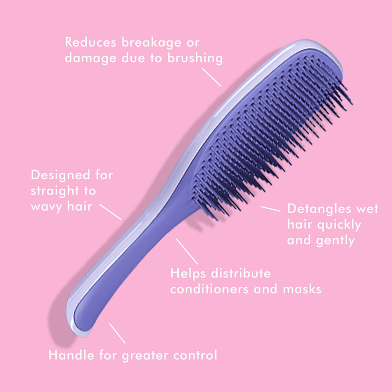 Tangle Teezer Ultimate Detangler Brush Duo, Dry & Wet Hair Brush, Eliminates Knots & Reduces Breakage for All Hair Types, Rosebud and Lilac Purple