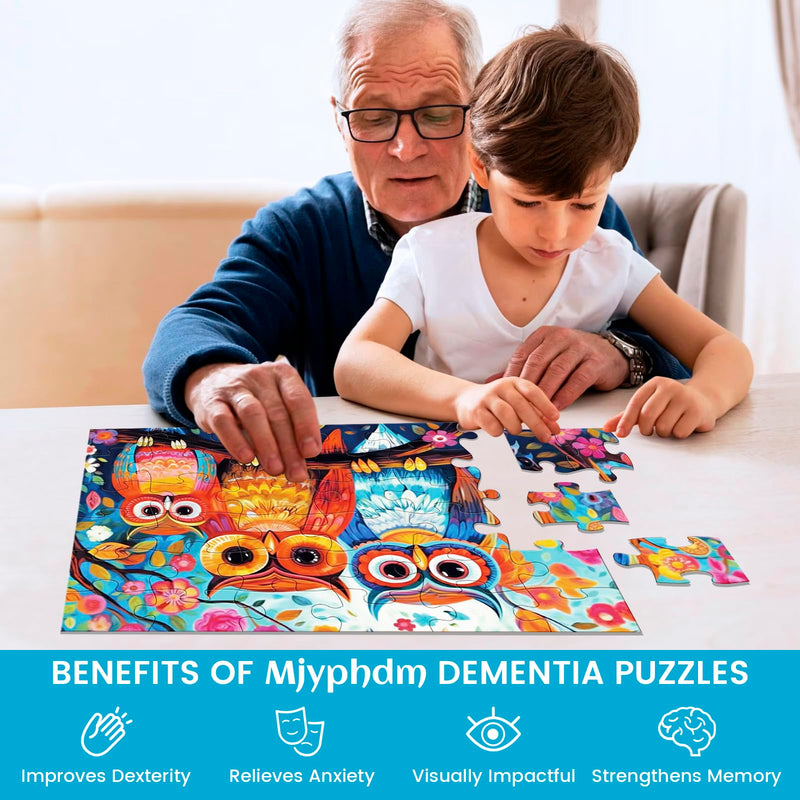 [Australia] - 6 Packs 36 Large Puzzle Pieces for Seniors, 36 Piece Puzzles for Older Adults, Alzheimer's Puzzles, Memory Cognition Games for Older Seniors with 6 Storage Bags 