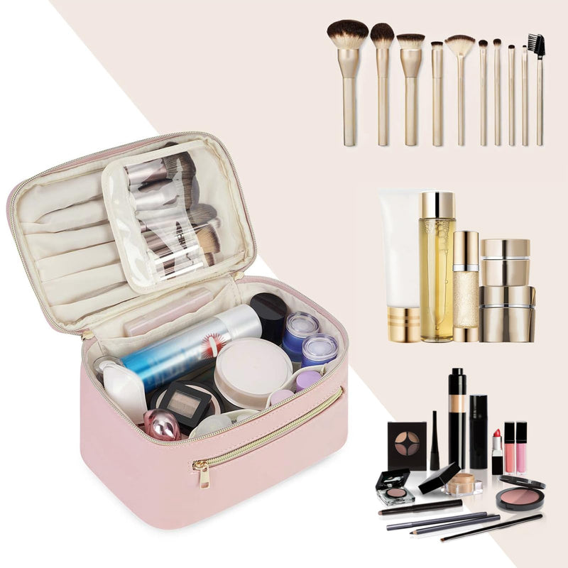 Wandering Nature puffer tote bag fit and makeup bag