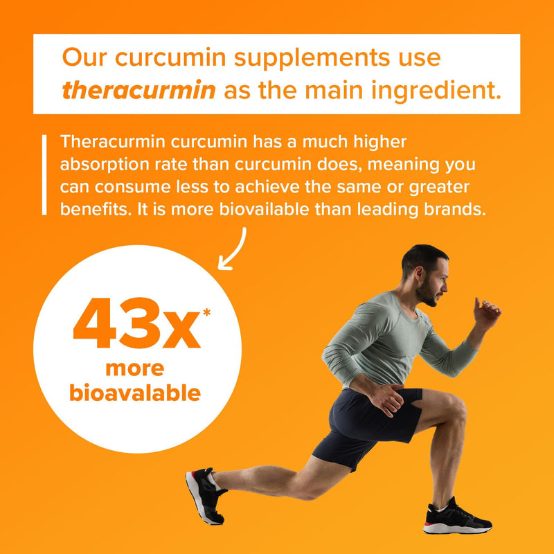 [Australia] - Theracurmin Turmeric Curcumin Supplement, 60 Count, High Absorption Turmeric & Curcumin -Joint Support Supplement - 42.6X More Bioavailablity 60 Count (Pack of 1) 