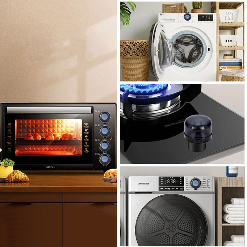 [Australia] - 6PCS Baby Child Proof Stove Knob Safety Covers, Gas Stove Knob Locks Covers, Oven Knob Covers for Child Safety, Knob Locks Covers for Stove Handle Oven Gas Burners for Kids and Pets(L) Large Black 6PCS 