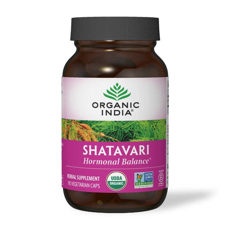 [Australia] - ORGANIC INDIA Shatavari Capsules - Herbal Supplement, Supports Hormonal Balance, Immune System Support, Vegan, Gluten-Free, USDA Organic, Supports Reproductive Health - 90 Capsules 