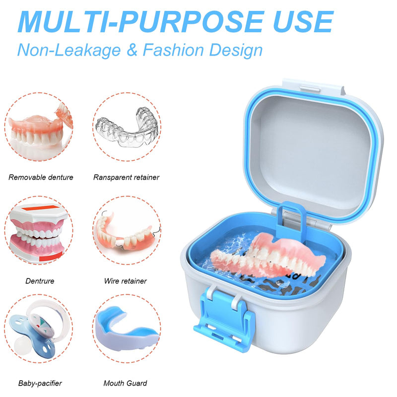 [Australia] - 1Pcs Drying Mat 2025 Upgraded Denture Bath Case Waterproof for All Dental, Retainer, Aligner, Braces, Mouth Guards, Toothbrush Head 