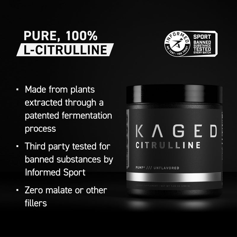 [Australia] - Kaged L-Citrulline Powder | Unflavored | Enhanced Pumps | Improve Muscle Vascularity | Nitric Oxide Booster | Supplements for Men & Women | 100 Servings 