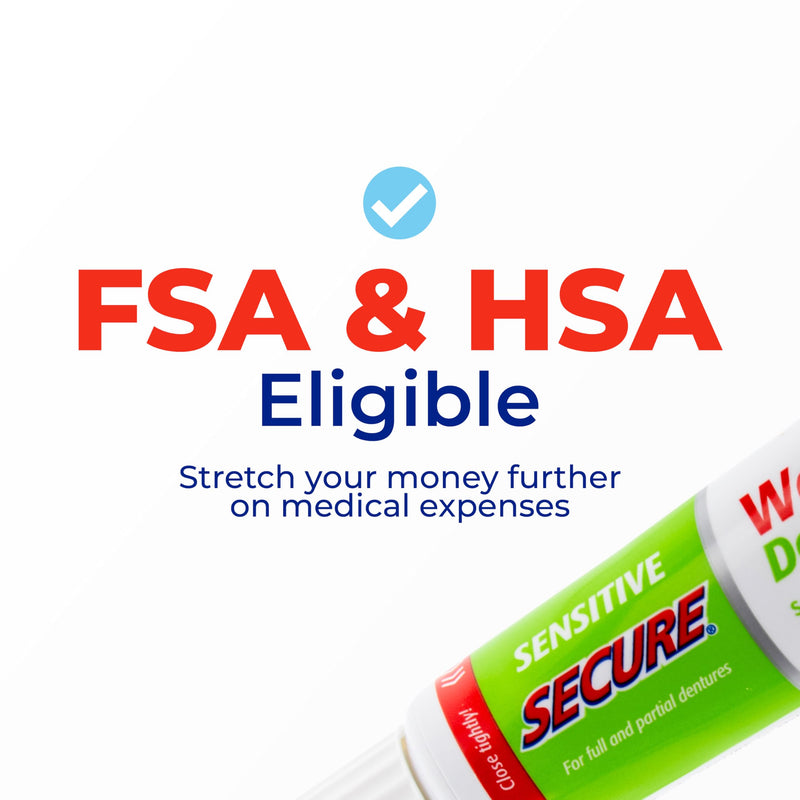 Secure Sensitive Denture Adhesive with Aloe Vera & Myrrh – 12-Hour Max Hold – Patented Waterproof Seal – for All Denture Types – Food Grade Ingredients – 1.4 oz 2