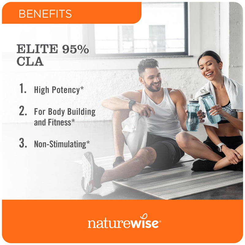 [Australia] - NatureWise CLA 1300 - CLA Supplement w/ 95% Active Conjugated Linoleic Acid for Women and Men, Non-Stimulating, Supports Weight & Fitness Goals - Non-GMO, Gluten Free - 180 Softgels[2-Month Supply] ECLA 1300 180 Count (Pack of 1) 