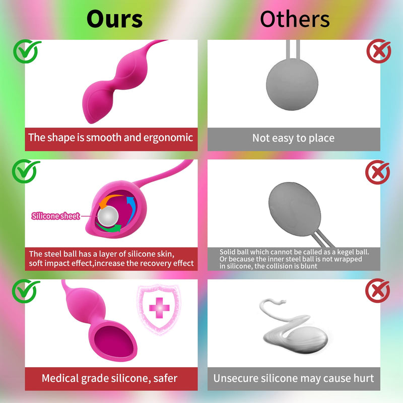 [Australia] - Kegel Tightener Balls: for Vaginal Tightening Ben was Balls for Women Pelvic Floor Muscle Strengthening Kegel Weights Ben Wa Balls Set Kegel Balls Set for Women Tightening Exercise Beginners Advanced 