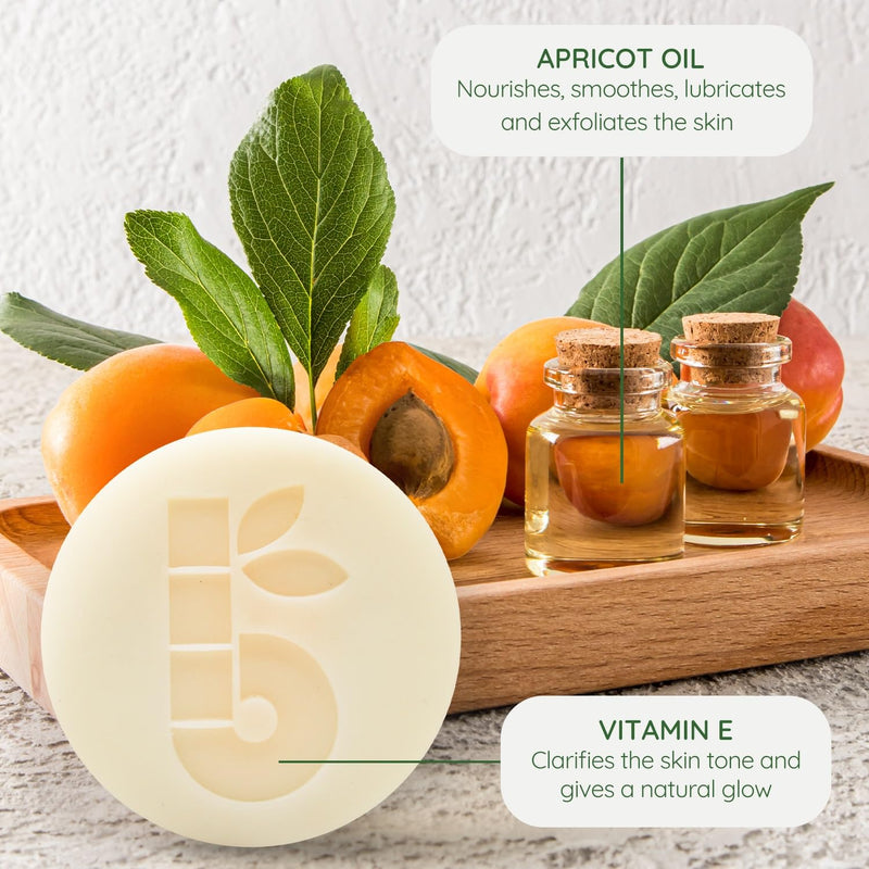 [Australia] - Bambaw | Shaving soap for women | 80g | Shaving soap with apricot oil & vitamin E | Shaving soap in one piece for all skin types | Shaving soap women | Vegan soap apricot 
