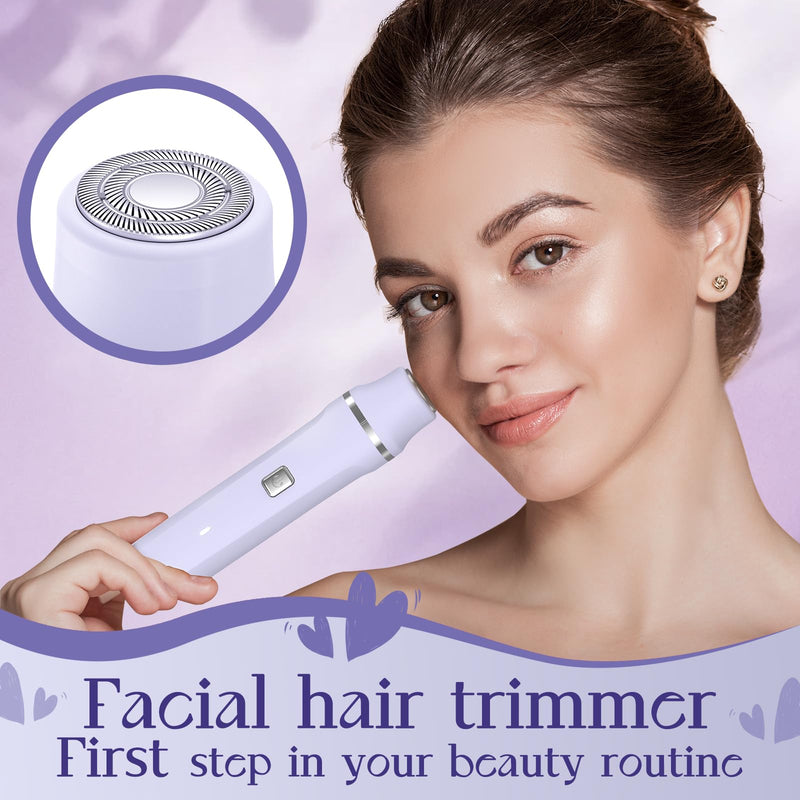 [Australia] - Electric Razors for Women - Wet/Dry Womens Electric Shaver for Bikini/Pubic Hair/Face/Legs/Intimate Area, epilators Hair Removal with Dock Charging, Christmas Gifts & Stocking Stuffers (Purple) 2-in-1 Purple 