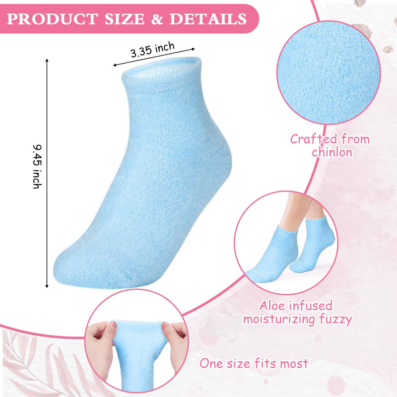 [Australia] - 8 Pairs Aloe Socks Natural Moisturizing Spa Socks Lotion Socks Softening Aloe Infused Socks for Women Men Repairing Gel Sleeping Fuzzy Socks for Dry Cracked Feet Skins (Stylish) Stylish 