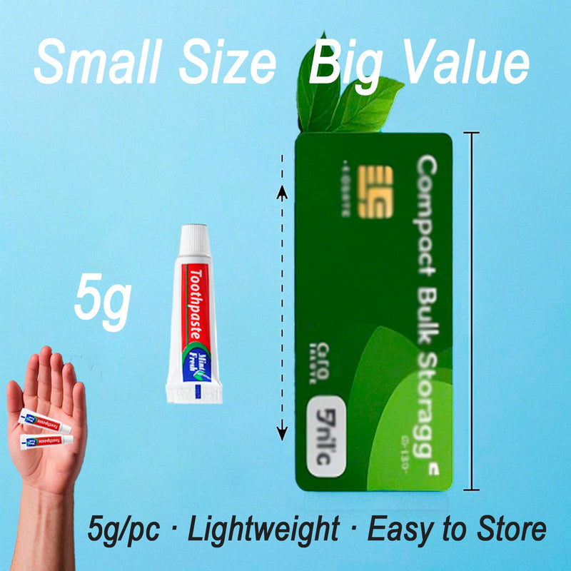 100Tubes Travel Size Toothpaste to Freshen Breath, Mini Toothpaste Bulk for Homeless Shelters, Short Business Trips, Hotel Rental Guests, Charity Church Donation, Camping Small Packs 17.64 Ounce (Pack of 1)