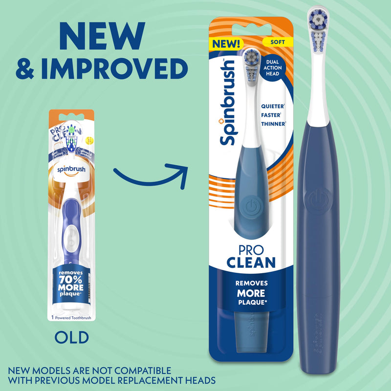 [Australia] - Spinbrush PRO Clean Replacement Heads, Electric Toothbrush Refills, Medium Bristles, 2 Count REFILLS- 2 count Blue 