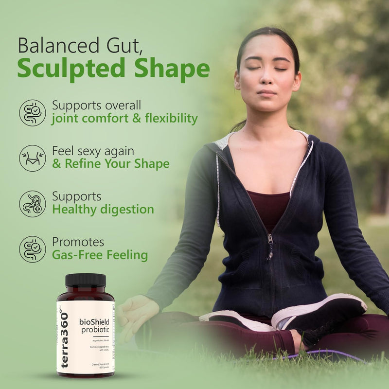 BioShield Probiotic for Women – Menopause, Gut Health for Women, Joint Comfort, Immune Support – Multi-Benefit with Turmeric, Curry Leaf & Moringa - 60 Capsules