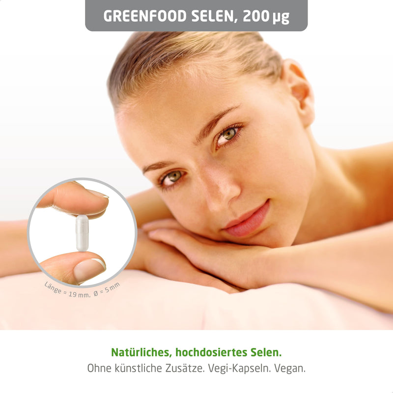 [Australia] - Selenium, 200 µg, natural, 180 capsules, high dose, vegan - for the thyroid and the immune system. WITHOUT artificial additives. Without genetic engineering. Vegi capsules. 180 pieces (pack of 1) 