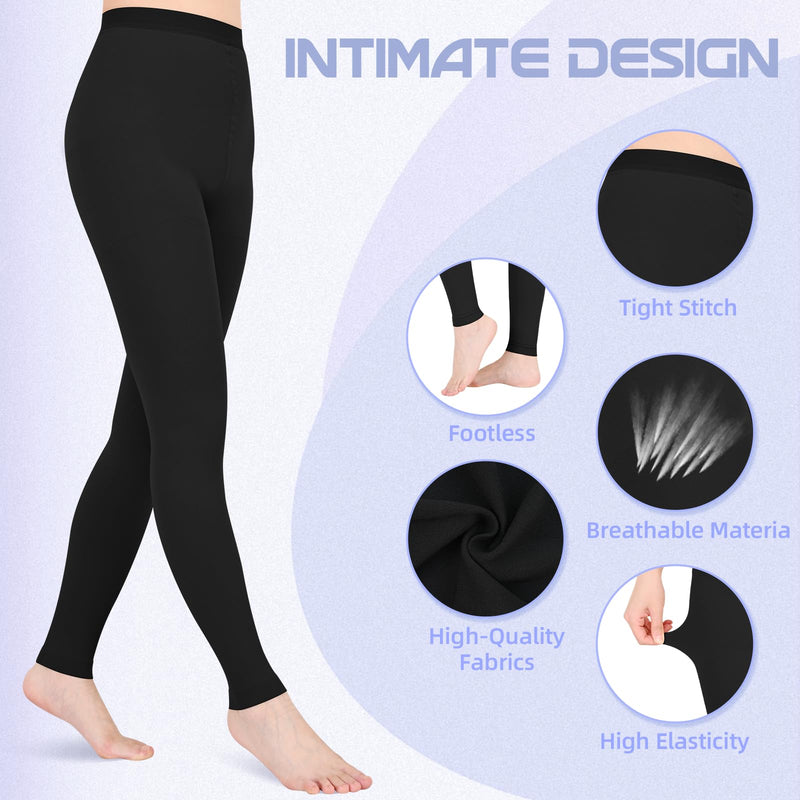 [Australia] - Compression Pantyhose for Women & Men, 20-30mmHg Medical Graduated Compression Leggings, Waist High Compression Stockings for Varicose Veins Edema Flight Large Black 