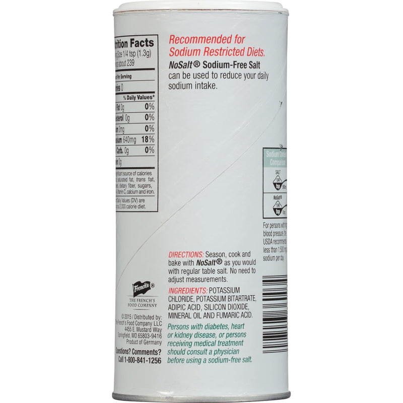 [Australia] - Original NoSalt 11OZ - Premium Sodium-Free Salt Substitute, Ideal for Low Sodium Diets, Real Salt Taste (Pack of 1) + CreateAndBundle Sticker 