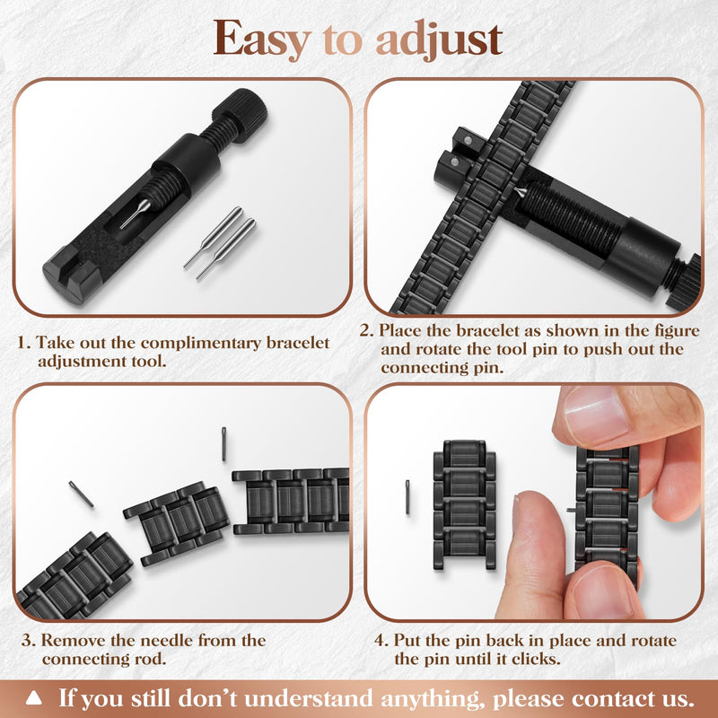 [Australia] - Mahnco Copper Bracelet for Men with Triple-Row Strong Magnets Magnetic Bracelets & Lymphatic Drainage Ring Set with Adjustable Sizing Tool, Magnetic Jewelry Gift (Black) Black-3X 