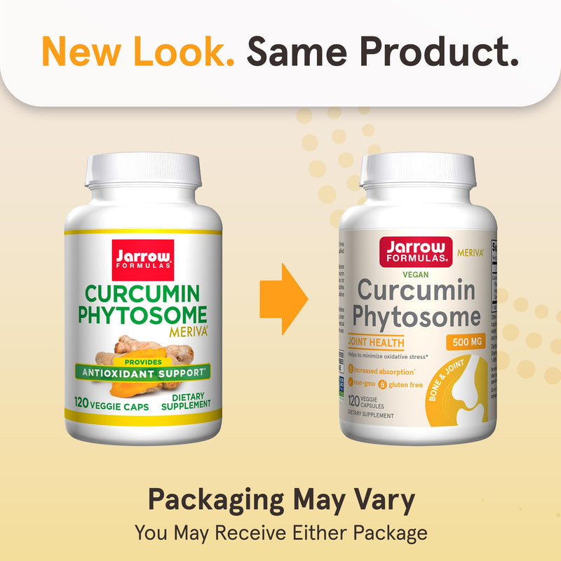 [Australia] - Jarrow Formulas Curcumin Phytosome 500 mg - 120 Veggie Capsules - Formulated with Meriva - Antioxidant Support Supplement - Joint Health & Support - 60 Servings Unflavored 120 Count (Pack of 1) 