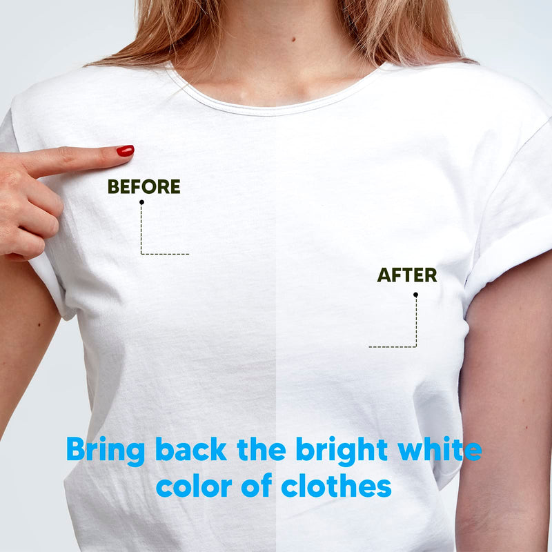 [Australia] - Laundry Whitener Sheets 60 count, Chlorine Free, Fragrance Free Bleach for White Clothes, Safe for Use in All Washing Machines Unscented 