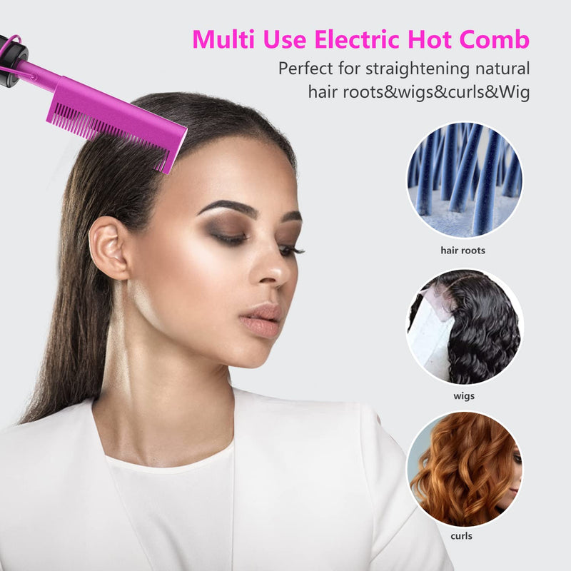 [Australia] - DAN Technology hot comb set,hot comb,Edge Control Gel,Hair Wax Stick,Wig Glue,Wig Glue Remover,Lace Melting Band,Rat Tail Comb,Hair Edge Brush,Salon Styling Clips,hot comb for lace front wigs… Large 