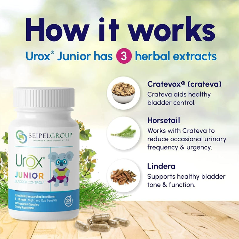 [Australia] - Junior Natural Bladder Control - Nocturnal Enuresis or Bedwetting Supplements. Supports Bladder Control, Reduces Urinary Frequency, and Bladder Accidents for Kids, 30 Vegetarian Capsules (30) 