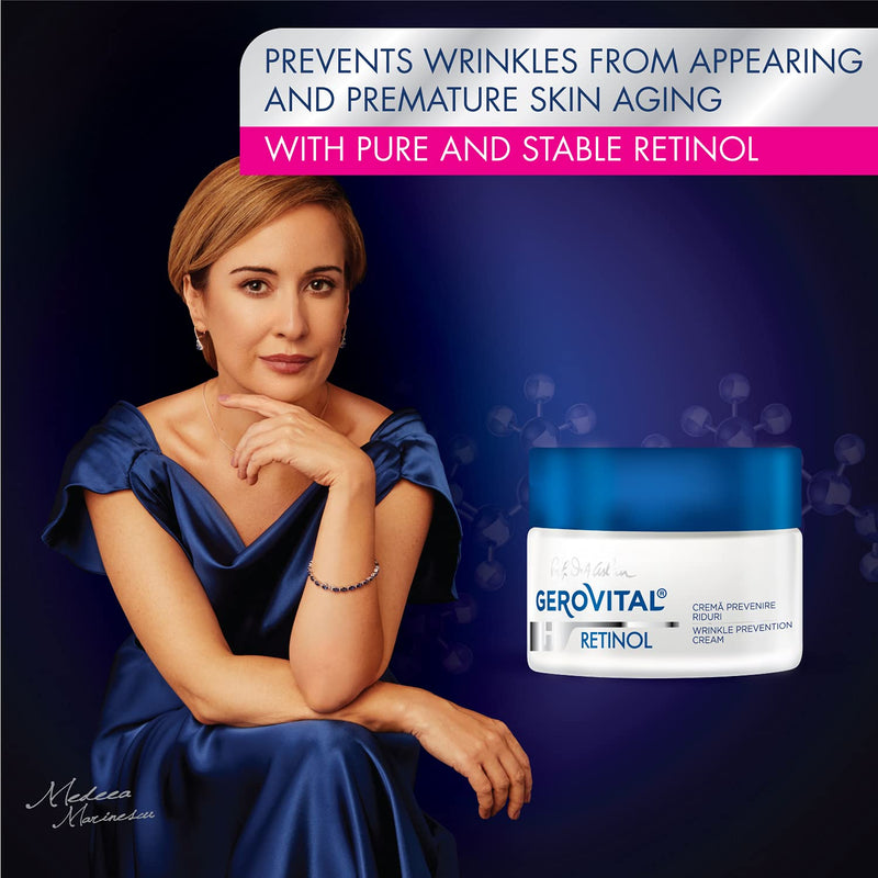 GEROVITAL RETINOL Anti Wrinkle Retinol Cream with Vitamin A and Vitamin E, contains Sepilift Complex, Anti Aging Face Moisturizer with Retinol, 50 mL