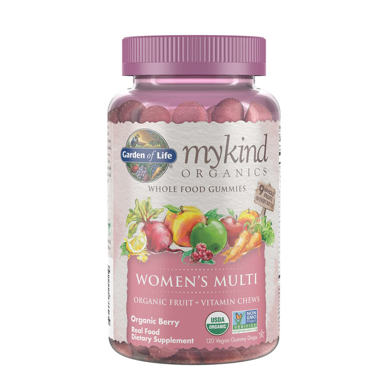 Garden of Life Organics Women's Gummy Vitamins - Berry - Certified Organic, Non-GMO, Vegan & Organics Kids Gummy Vitamins - Fruit - Certified Organic