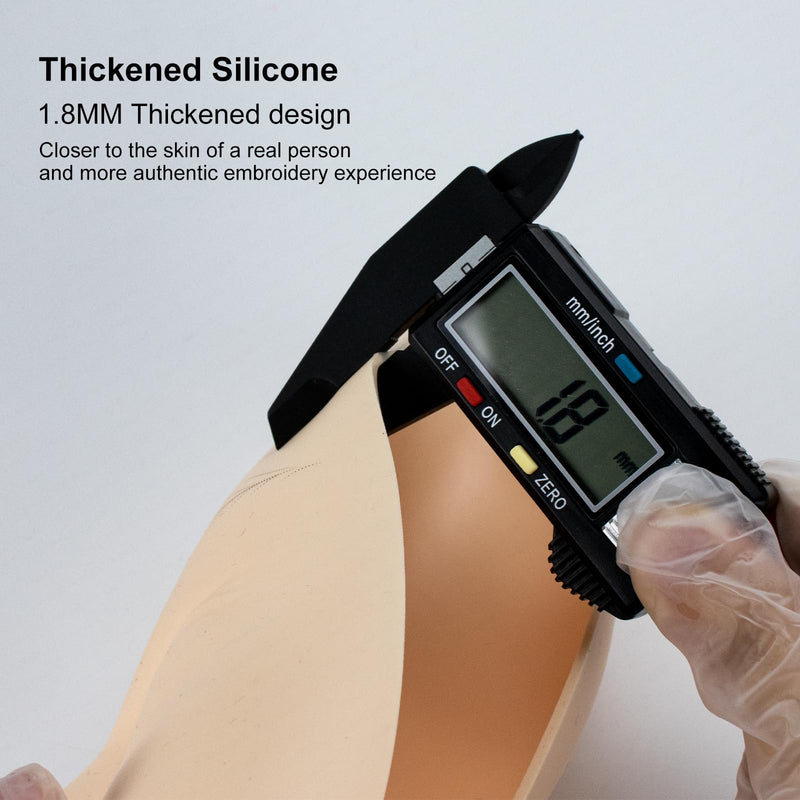 [Australia] - Guapa 5D Nano Eyebrow Practice Head with Stand – Silicone Face Model for Eyebrow, Eyeliner & Lip Training – Preprinted Skin for Beginners and Artists 5D Pre-Printed Kit 2 