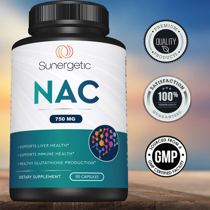 [Australia] - Premium NAC Supplement N-acetyl Cysteine – 750mg Per Capsule – Supports Liver, Detox Immune, Cellular & Respiratory Health – 90 N acetyl Cysteine Capsules 