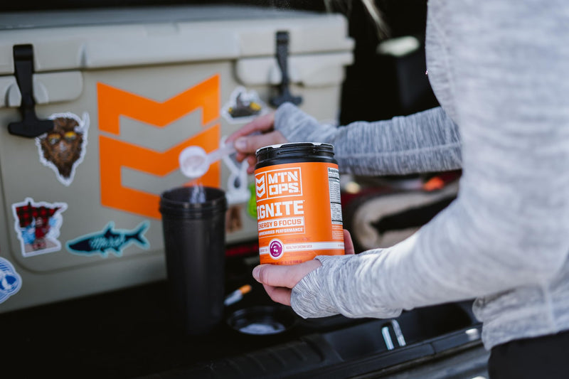 [Australia] - MTN OPS Ignite Supercharged Energy Drink Mix 45-Serving Tub, Tiger's Blood 45 Servings (Pack of 1) 
