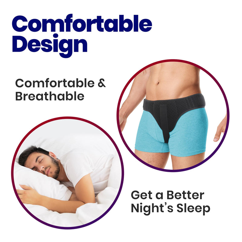 [Australia] - Hernia Belt for Men Inguinal Hernia Support | Groin or Lower Abdominal Hernia Truss Hernia Belts for Women or Mens Inguinal Hernias Support Belt | With Pressure Pad Fits Left or Right Groins (MEDIUM) Medium 
