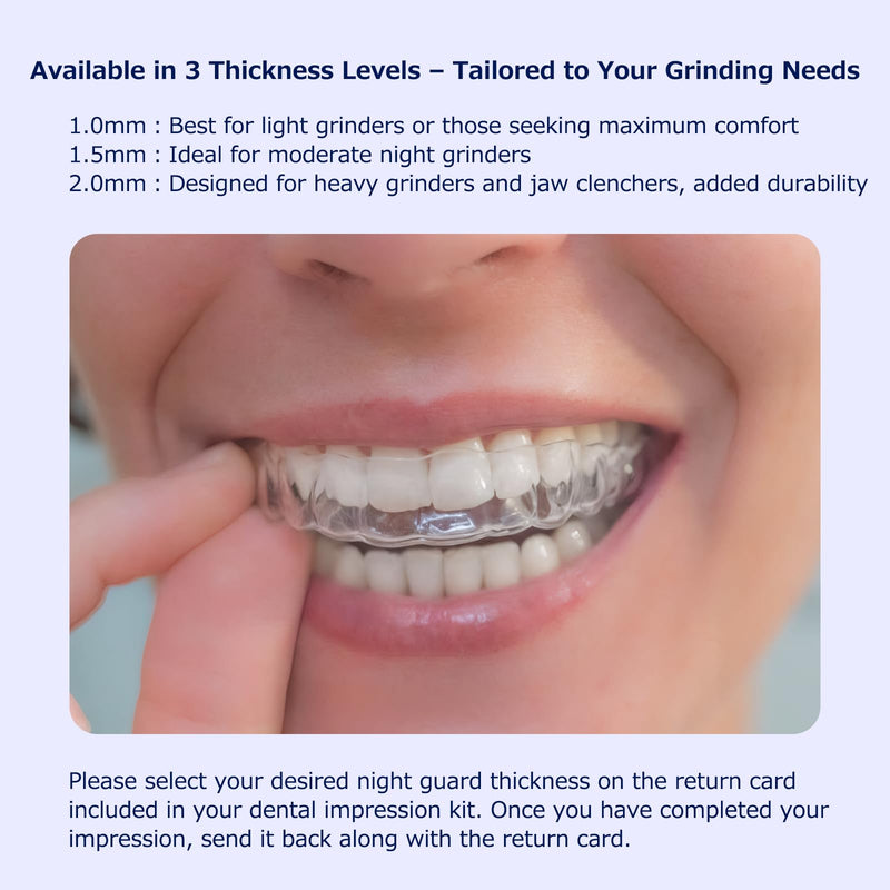 [Australia] - Custom Fit Night Guard for Bruxism & Teeth Clenching - Comfortable & BPA-Free - Protects Teeth & Reduces Jaw Tension - Includes Case & Easy-to-Use Mold Kit（Single One Upper or Lower Guard） 