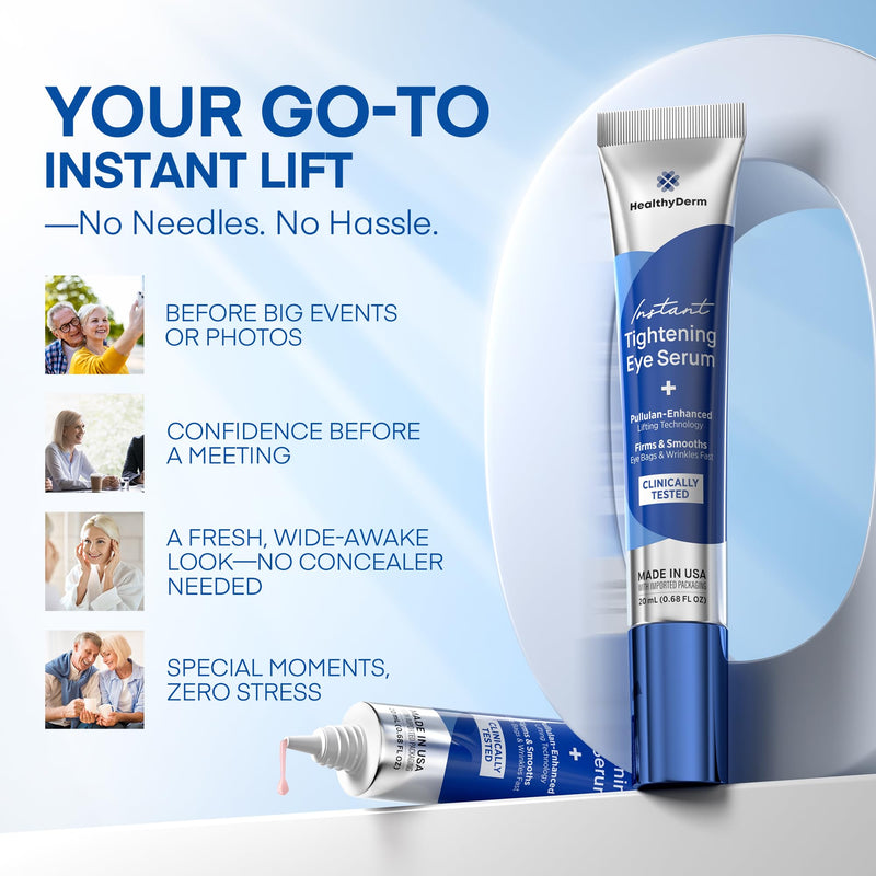 [Australia] - Instant Under Eye Lift Serum - Reduces Eye Bags, Wrinkles, Puffy Eyes, Dark Circles & Crow‚Äôs Feet in Minutes - Advanced Firming Polysaccharide Formula for Mature Skin - 20 mL 0.68 Ounce (Pack of 1) 
