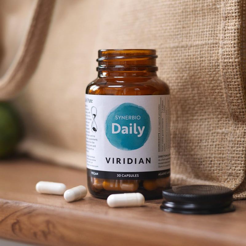 Viridian - Synerbio Daily - 90 Caps | Expert Formulation of Probiotics and Prebiotics for Gut Health | Supports Digestion, Non-Dairy, 1.5 Billion Bacteria Per Capsule | Ethically Sourced, No Fillers