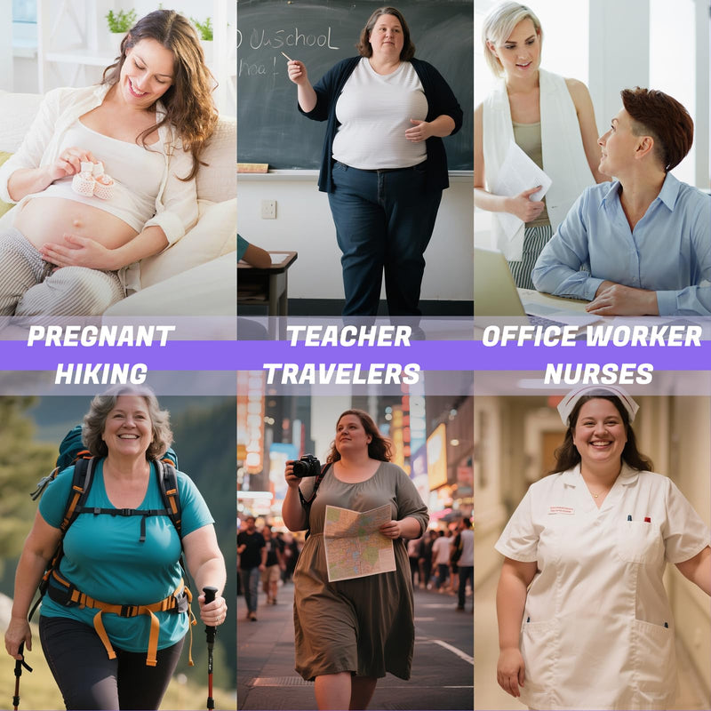 [Australia] - 4 Pairs Plus Size Compression Socks,Extra Wide Calf 20-30 mmHg Knee High Compression Socks for Men Women Circulation XX-Large B-pink 