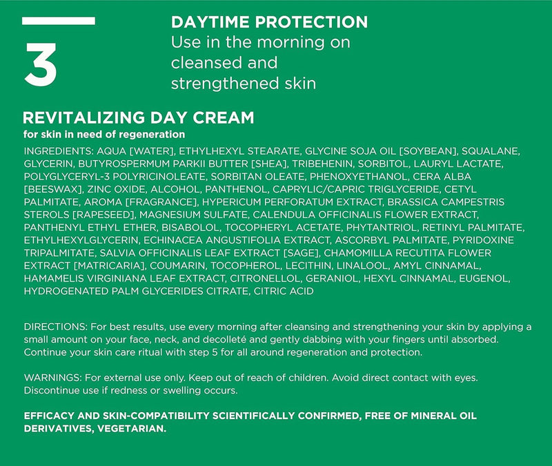 ANNEMARIE BÖRLIND - LL REGENERATION Revitalizing Day Cream - Natural Vitamin C E and Retinoid Anti Aging Face Cream for Visibly Firmer and Wrinkle Free Skin - Step 3 of 5 - 1.69 Fl Oz.