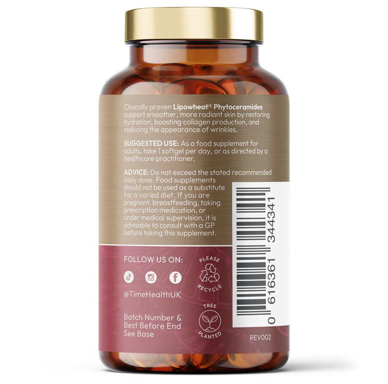 Phytoceramides – 350mg – 60 Softgel Capsules – Clinically Proven – Formulated with Lipowheat® – Plant Derived – Zero Additives (60 Softgels)
